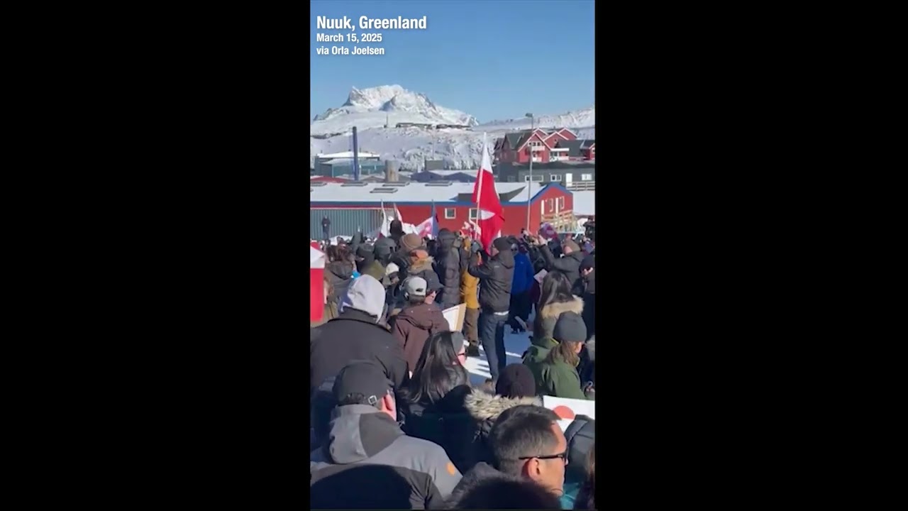 Anti American Demonstration in Nuuk, Greenland, March 15, 2025