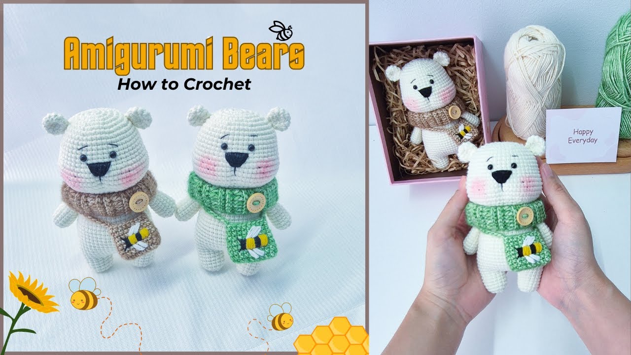How to Crochet Amigurumi Cute Bears with BeeBag | NHÀ LEN