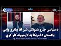 د سیاسي چارو شنونکی شیر اقا بیانزی وایي پاکستان د امریکا په لارښوونه کار کوي