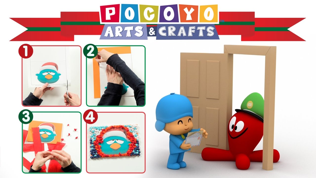 Pocoyo Arts & Crafts: Cartão de felicitações | NATAL infantile systemic hyalinosis