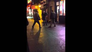 Chinese men beat blk man to a pulp