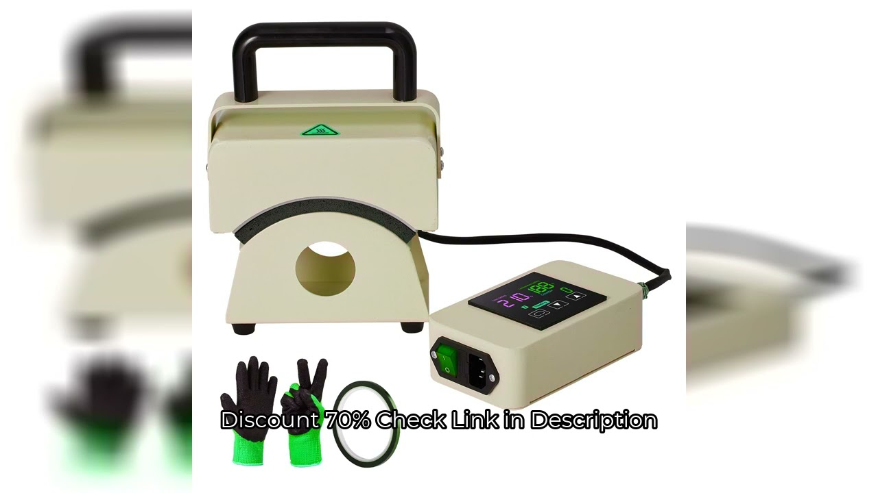 SucceBuy Hat Press Machine Mini Hat Heat Press for Caps Cap Heat Press Machine Safety Base and Glove