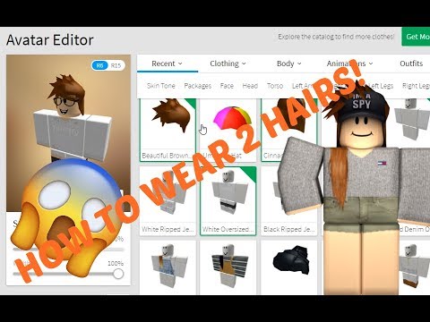 How Do You Wear Two Hairs On Roblox Ipad لم يسبق له مثيل الصور - how to wear 2 hairs on roblox mobile 2019