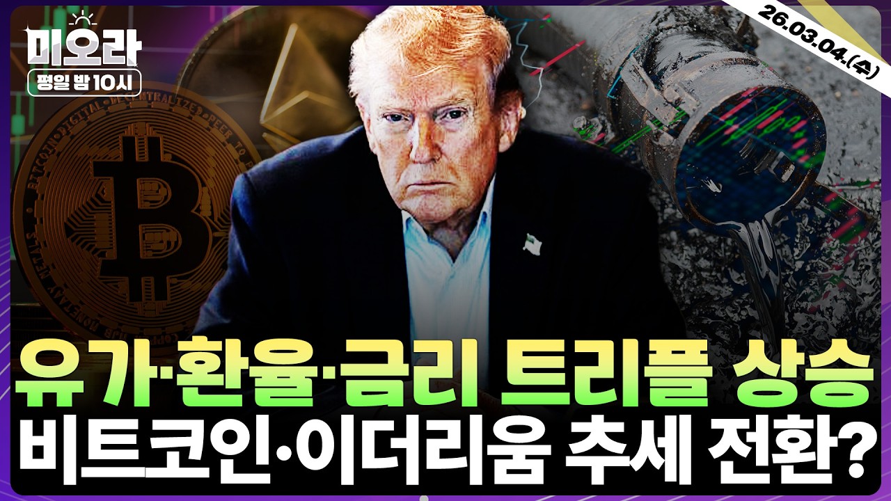 [LIVE] 유가·환율 파장… 코스피 급락, 미장은? | 클래리티법 통과 임박 | 中 양회 개막 | 오픈AI·구글 AI 경량화 전쟁 | 브로드컴 투자 의견 | 미오라 | 03/04
