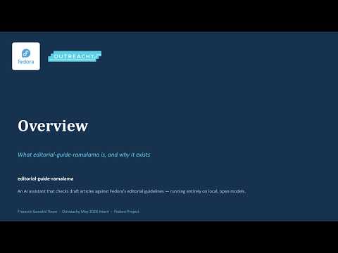 An AI Editorial Assistant for Fedora