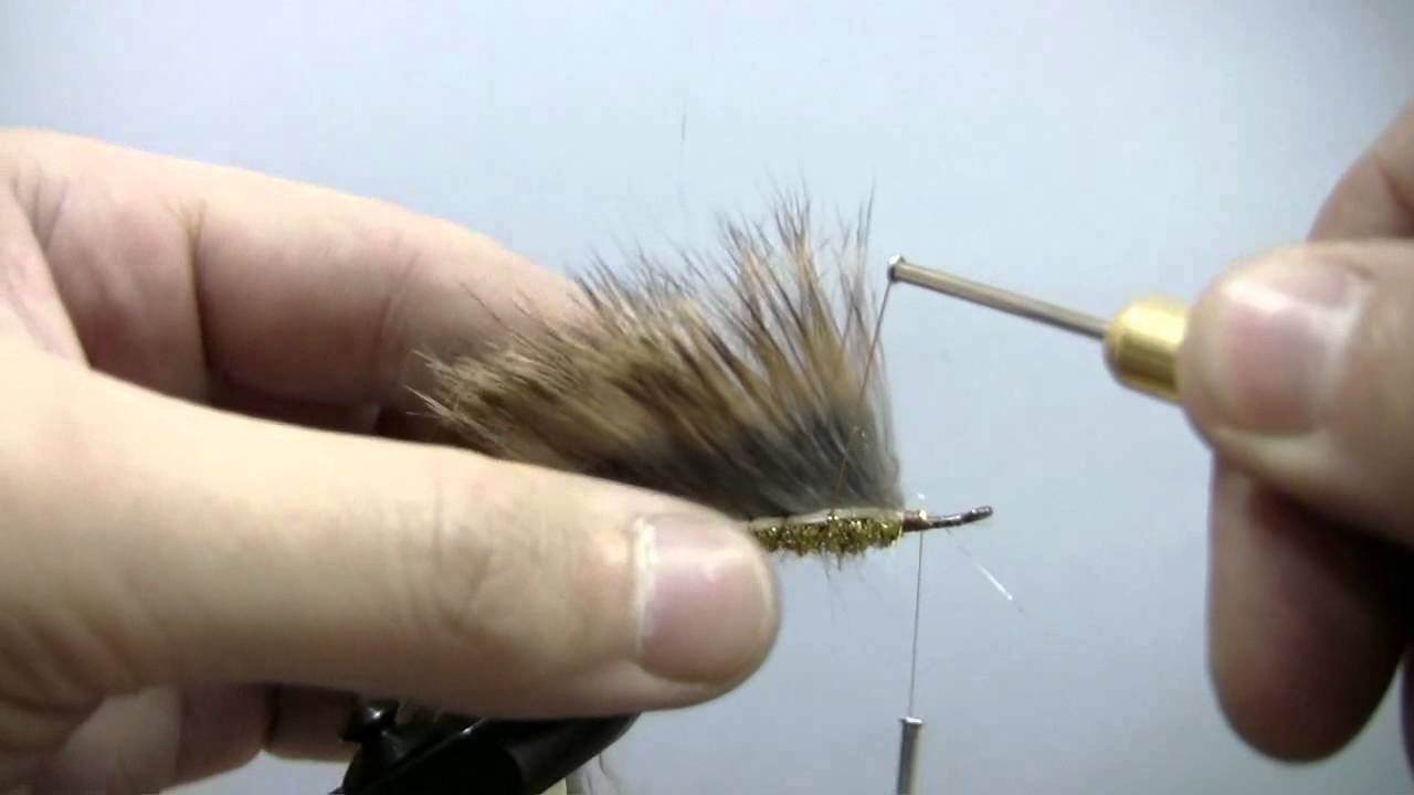 Fly Tying Muddler Head Beige Zonker YouTube