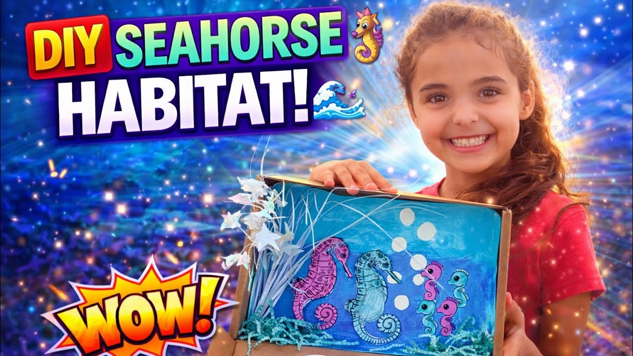 Renata Builds a Seahorse Habitat! 🐴🌊 DIY Ocean Craft