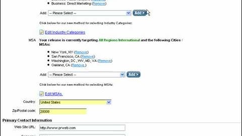 Uploading your Press Release onto PRWeb
