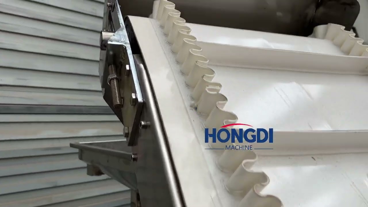 Stainless steel powder particle mixer with belt conveyor