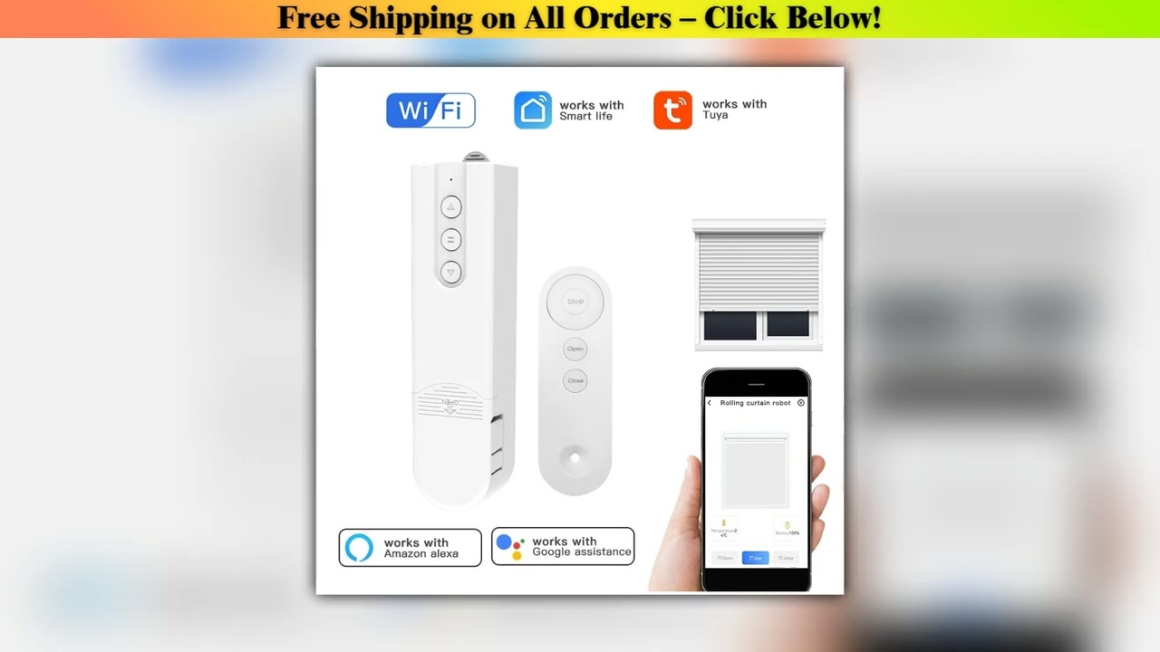 Tuya Smart Blind Motor Wifi Automatic Electric Roller Shutter Shadows App Control Curtain Driver Al