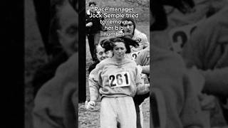 Race manager tried to forcefully remove the first official woman in the Boston Marathon #history