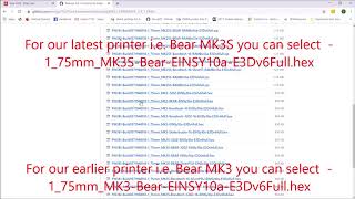 How to Update Firmware in Prusa i3 Mk3/Mk3s Bear Upgrade 3d printer