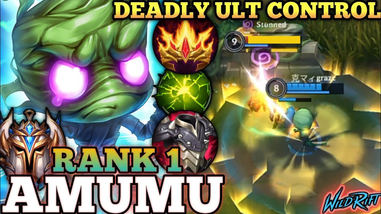 AMUMU IRRITATING MAX TANK DMG! OP META BUILD ABUSE - TOP 1 GLOBAL AMUMU BY 克マイgrazc - WILD RIFT