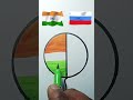 Easy key 🎈 flag 🇮🇳🇷🇺 drawing#shorts #key #viral#art#flag