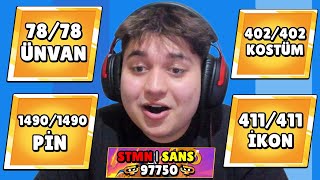 BRAWL STARS'I BİTİREN İLK OYUNCU!! 🏆 HİÇ EKSİĞİ YOK 😯 (Oyunun En İyi Hesabı) - Brawl Stars