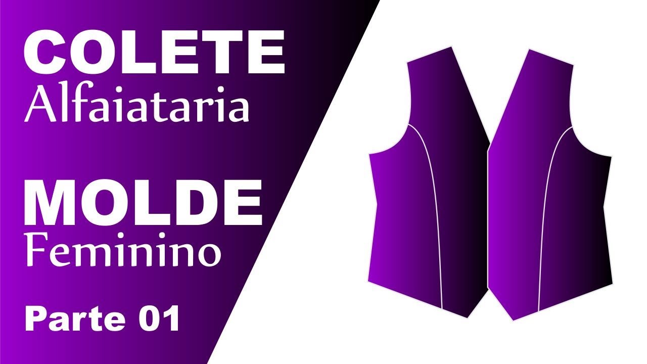 Molde Colete Alfaiataria (PARTE 01) Frente