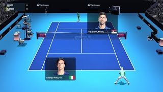 [Full Ace Tennis] Musetti Vs Djokovic Gameplay | Hallenic Open | Athens (Video Game) screenshot 1