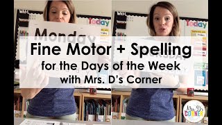 FREE Days of the Week Spelling (Fine-Motor Cut & Paste + Velcro) | Special Ed and K–2 Morning Work