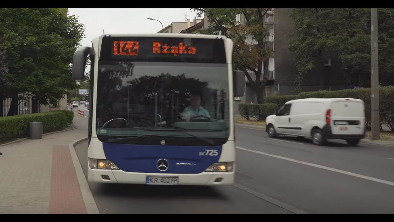 Poland, Kraków, bus 144 ride from Chopina to Muzeum Narodowe