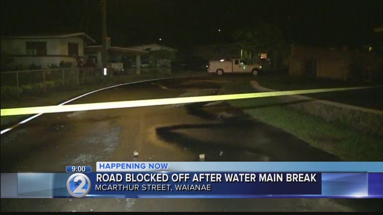 Board of Water Supply responds to Waianae water main break - YouTube