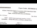 Financial Institutions and Markets B.com 5th semester Raichur 