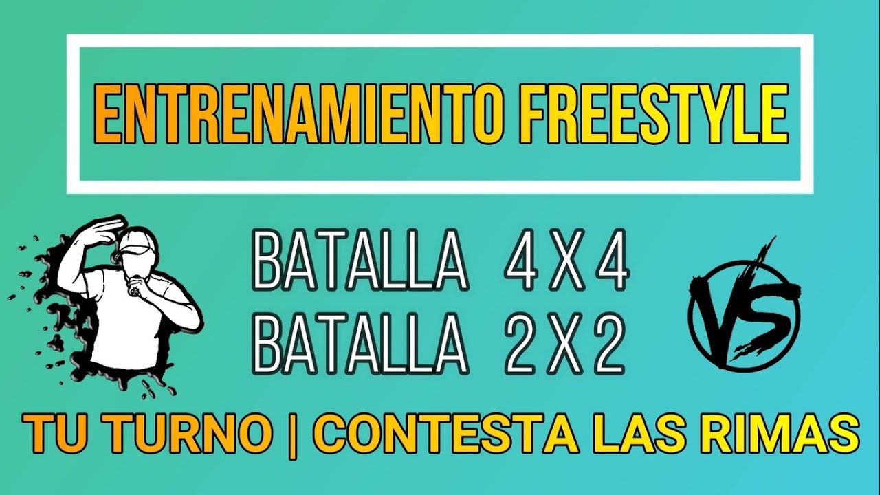 Entrenamiento de batalla Freestyle 4 x 4  y Formato 2 x 2 | Boombap y Doble Tempo | Contesta la rima