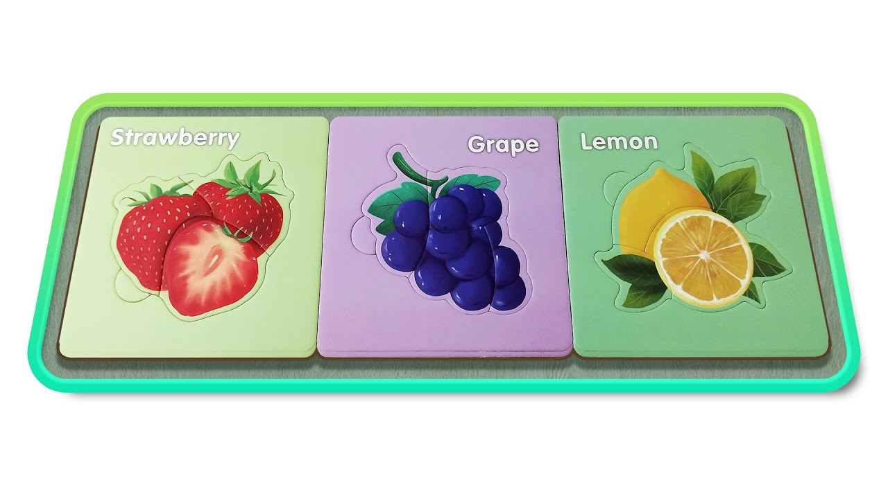 Fruit Puzzle For Kids 🍓 | Activity Puzzle Fruit For Toddlers 🍇 | Guess The Fruit Wooden Puzzle 🍋🧩