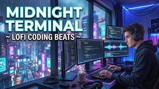 Midnight Terminal ~ Dark Mode Aesthetics Lofi Beats to Debug and Script Safely
