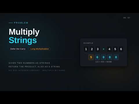 P43 Multiply Strings | Defer the Carry Visualized