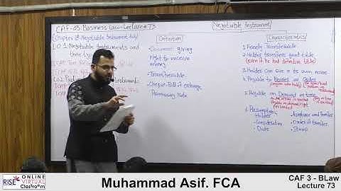 Caf 3 l Sir Asif Lecture 73