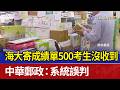 海大寄成績單500考生沒收到 中華郵政：系統誤判