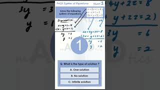 Q&A 1 F4C3 What's the type of solution? #addmaths #systemofequations #spm2023
