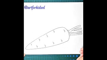 How to Draw A Carrot Step by Step| Carrot drawing | Hướng dẫn bé vẽ củ Cà Rốt đơn giản #vegetables