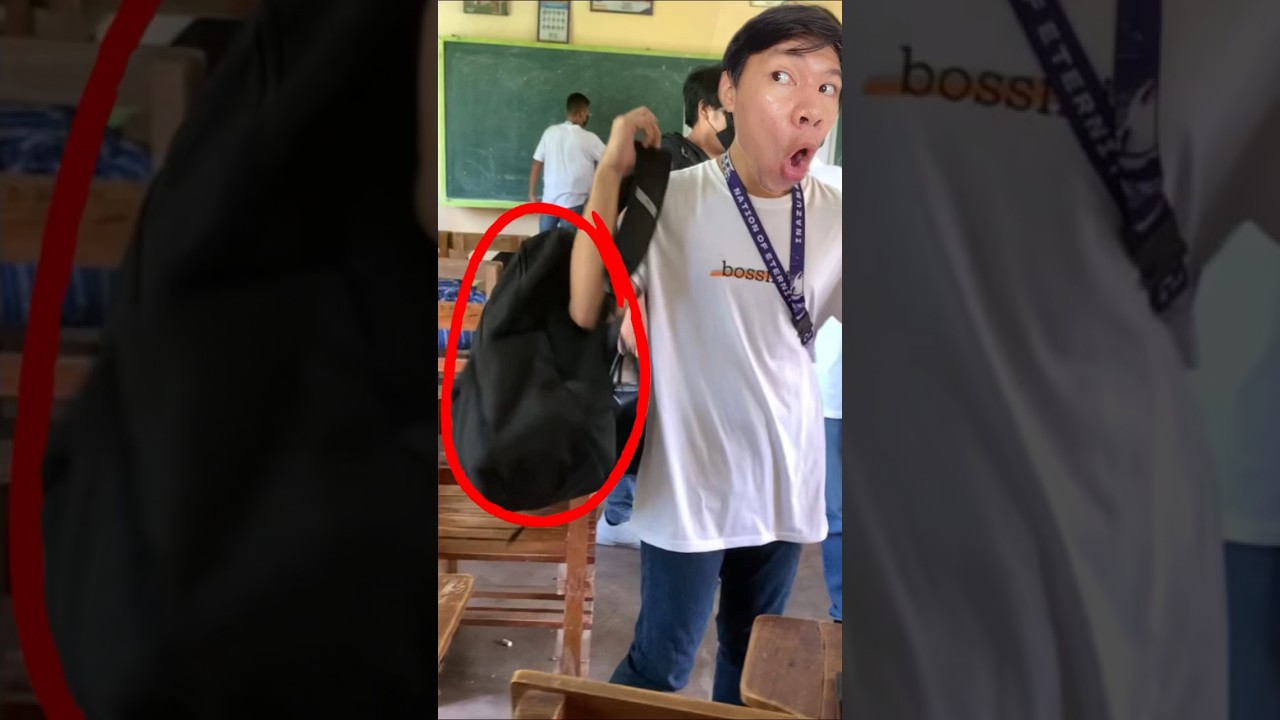 STEALING BAGS In School Prank #shorts