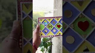 Lippan Art key holder ||wall hanging craft Ideas || Easy And Simple Craft #art #lippanart #shorts