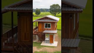 Mẫu nhà cấp 4 sân vườn #nhavuon #tinyhouse #farmstay #nhatienche #homestay