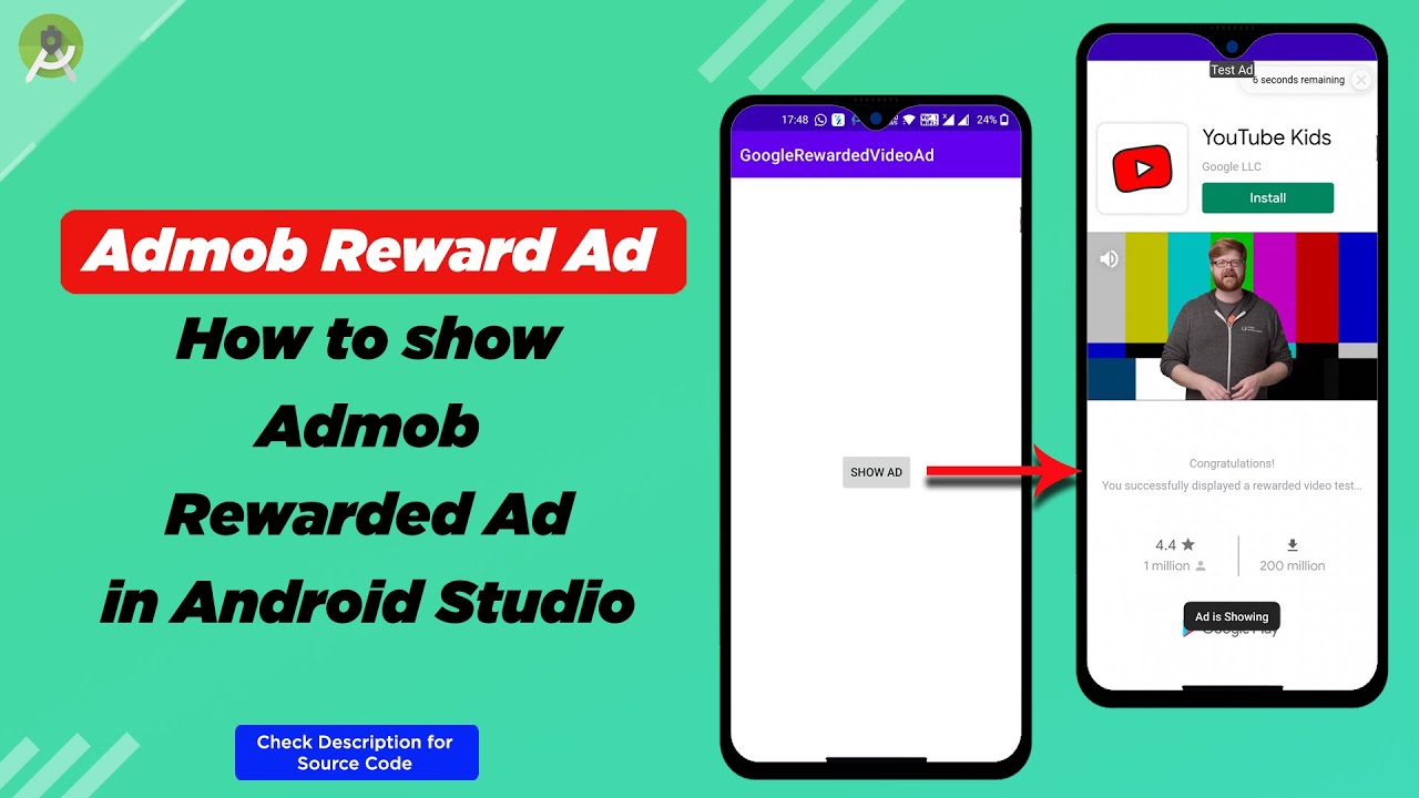 How to integrate Admob Rewarded Ads in Android Studio | Google Admob  Tutorial - 03 - YouTube