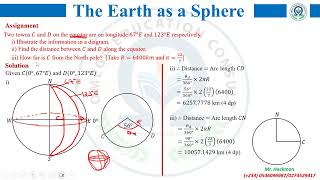 THE EARTH AS A SPHERE (GLOBAL MATHS): Solution to lesson 2 assignment