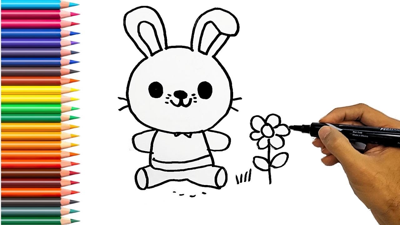 How to Draw a Jumping Bunny! 🐰🎨 | Step-by-Step Tutorial for Kids - YouTube