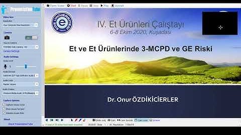 Uzaktan sunum videosunun kaydedilmesi