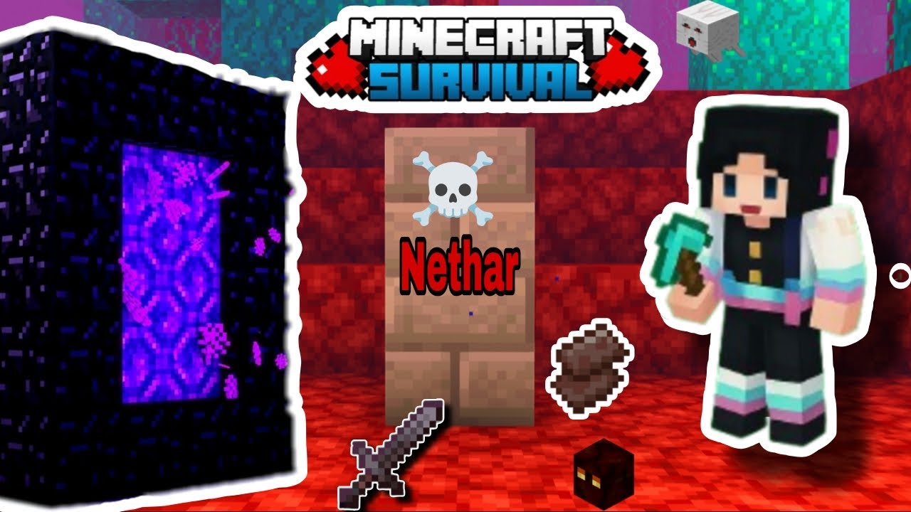 Today we will go to the nether 🙃In your survival world 🌎☠️ part 1