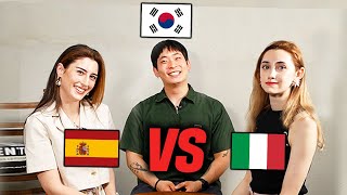 Spain VS Italy! Who is Better At Attracting Korean Men? (Which Country is the Most BEAUTIFUL?)