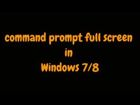 command prompt tricks full screen in Windows 78   YouTube