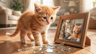 Ginger Broke the Frame… Papa Cat Gently Reassures ❤️‍🩹