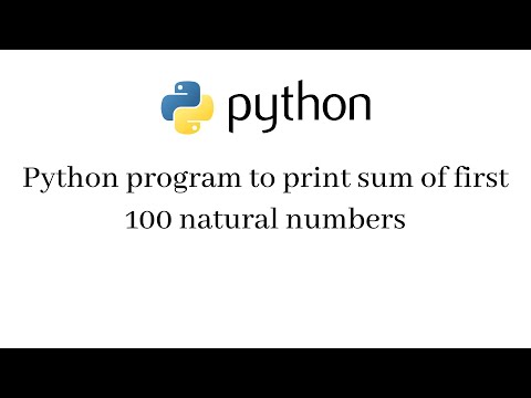 Python program to print sum of first 100 natural numbers