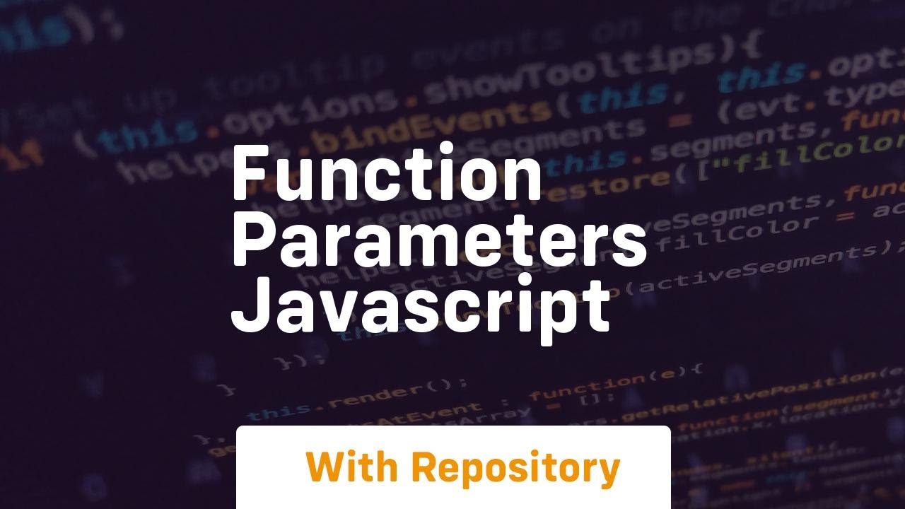 function parameters javascript