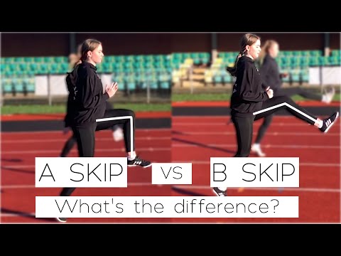 A Skip and B Skip Running Drills compared. How to perform this important exercise for runners.