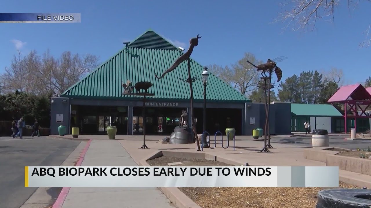 ABQ BioPark closes early due to wind - YouTube