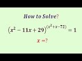 A Nice Algebra Problem | Math Olympiad | x=?