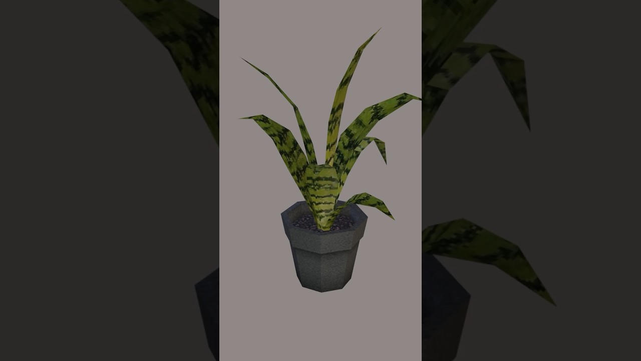 PS1 inspired Low Poly Plants